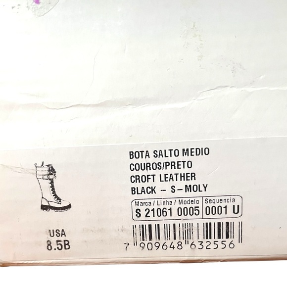 Schutz Moly Tall Combat Military Boots Black Leather Size 8.5 B Free People - Picture 13 of 14